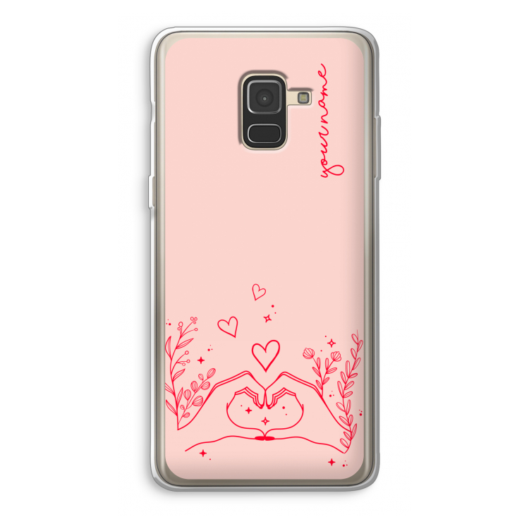 Love is in the air: Samsung Galaxy A8 (2018) Transparant Hoesje