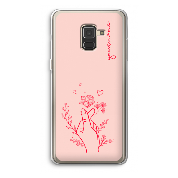 Giving Flowers: Samsung Galaxy A8 (2018) Transparant Hoesje