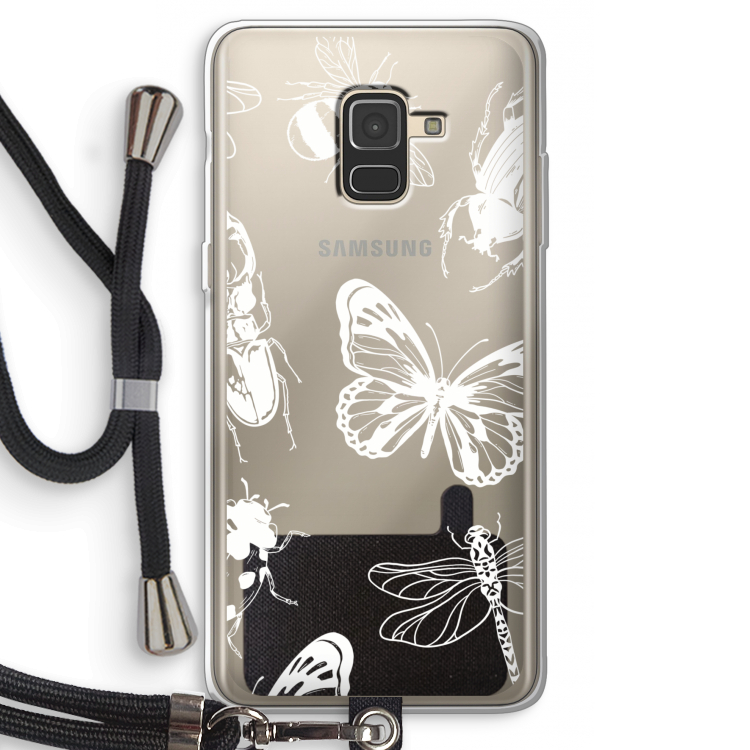 Tiny Bugs: Samsung Galaxy A8 (2018) Transparant Hoesje met koord