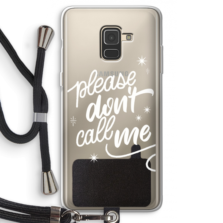 Don't call: Samsung Galaxy A8 (2018) Transparant Hoesje met koord