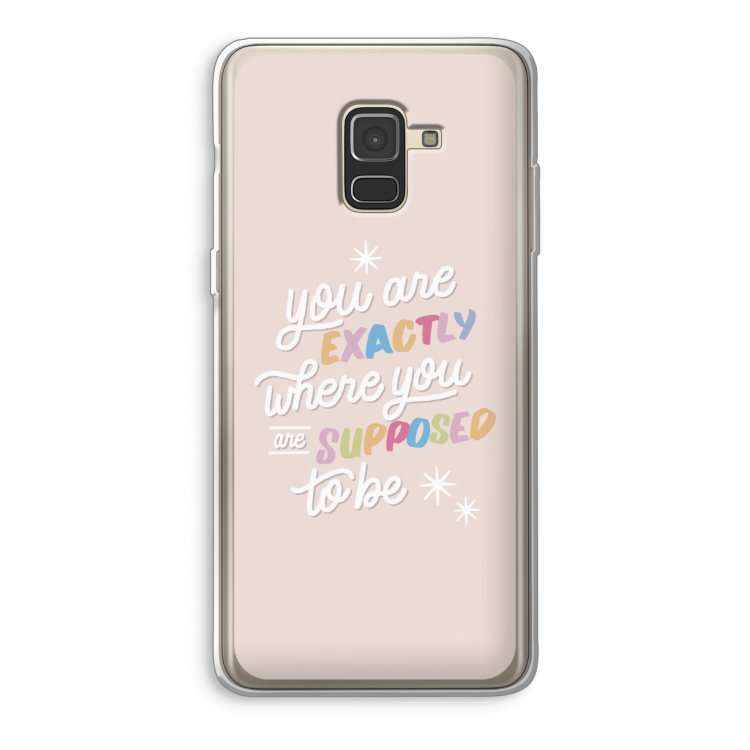 Right Place: Samsung Galaxy A8 (2018) Transparant Hoesje