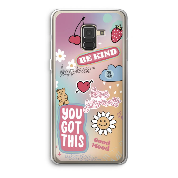 Positivity: Samsung Galaxy A8 (2018) Transparant Hoesje