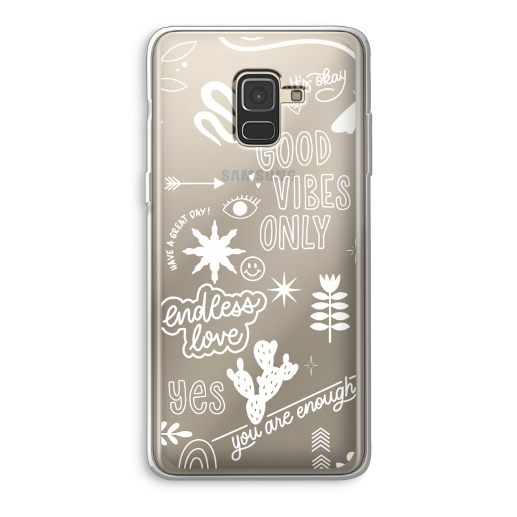 Good vibes: Samsung Galaxy A8 (2018) Transparant Hoesje