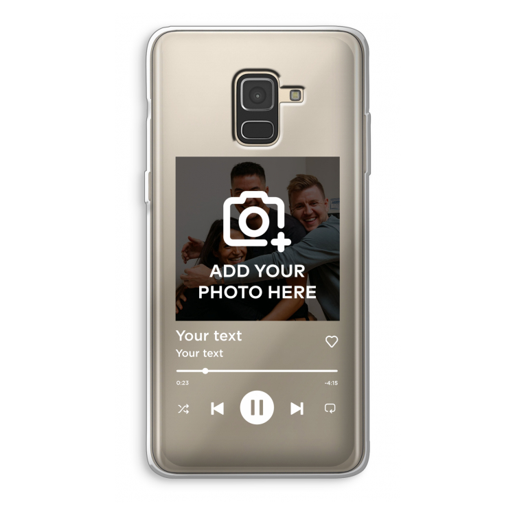 Music Player: Samsung Galaxy A8 (2018) Transparant Hoesje