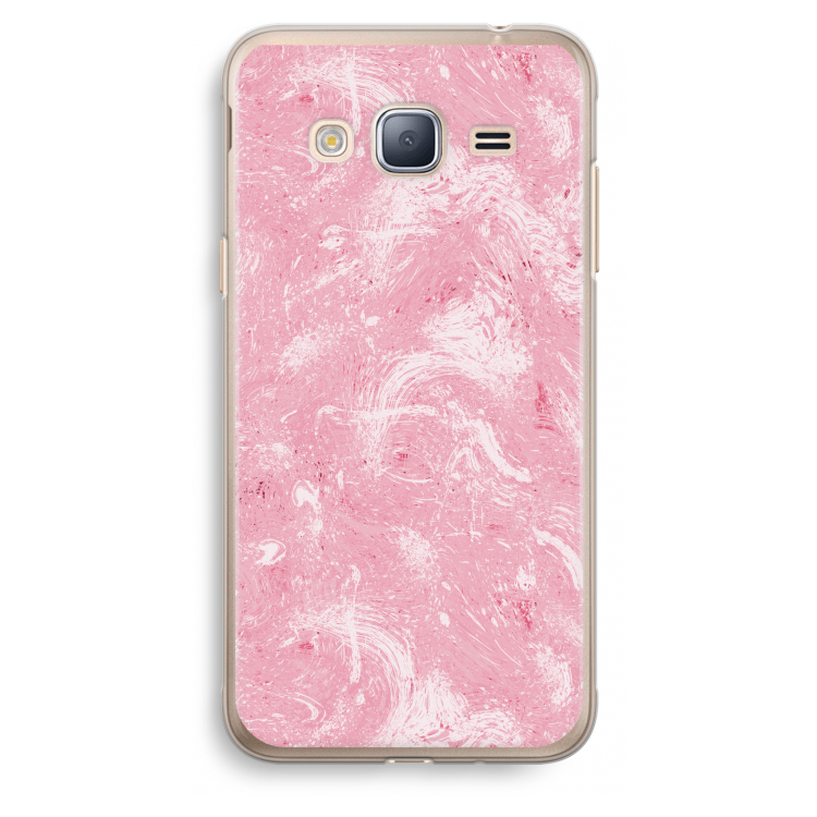 Abstract Painting Pink: Samsung Galaxy J3 (2016) Transparant Hoesje