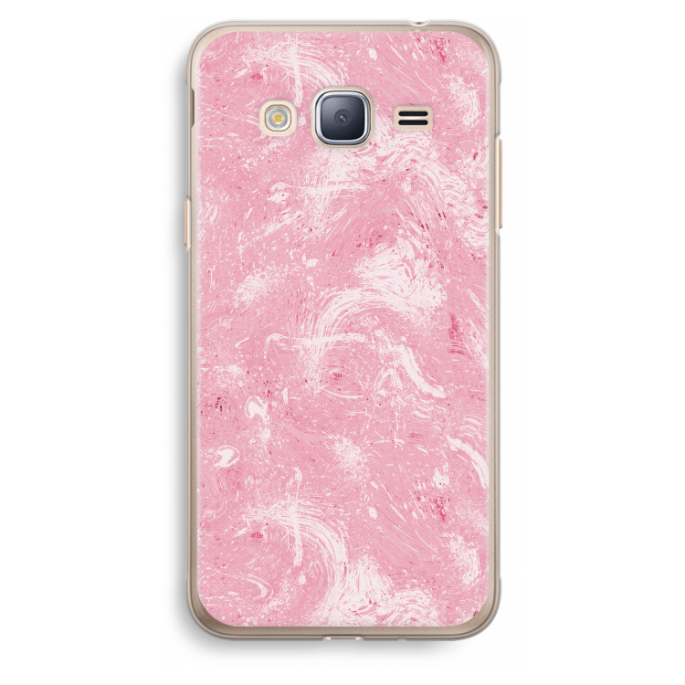 Abstract Painting Pink: Samsung Galaxy J3 (2016) Transparant Hoesje