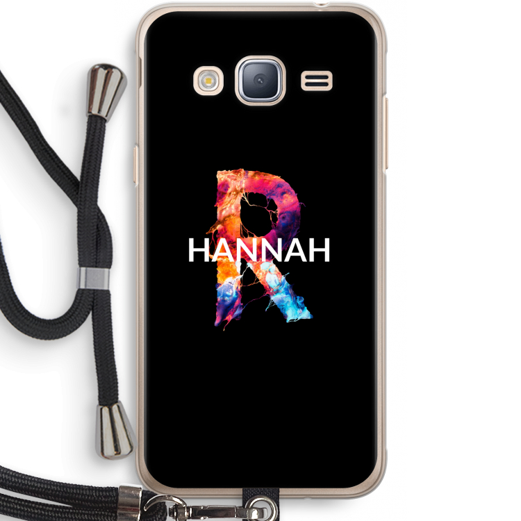 Abstract Spectrum: Samsung Galaxy J3 (2016) Transparant Hoesje met koord