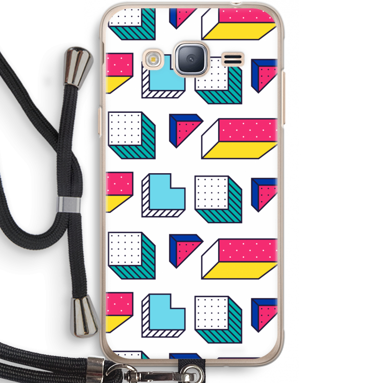 8-bit N°7: Samsung Galaxy J3 (2016) Transparant Hoesje met koord