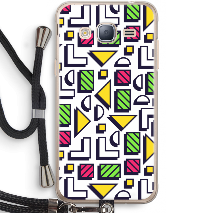 8-bit N°4: Samsung Galaxy J3 (2016) Transparant Hoesje met koord