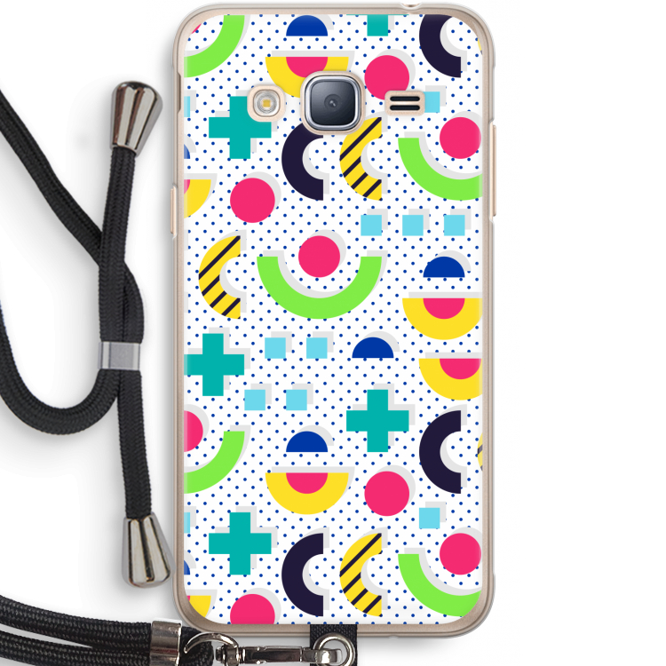 8-bit N°1: Samsung Galaxy J3 (2016) Transparant Hoesje met koord