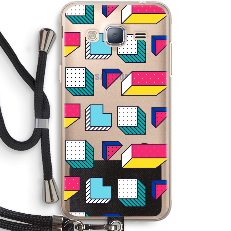 8-bit N°7: Samsung Galaxy J3 (2016) Transparant Hoesje met koord