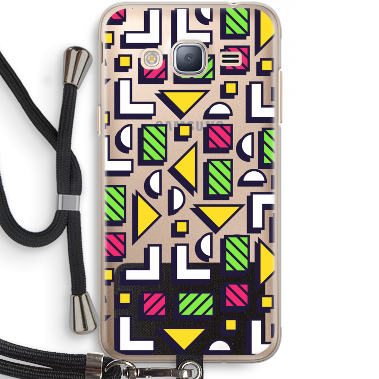 8-bit N°4: Samsung Galaxy J3 (2016) Transparant Hoesje met koord