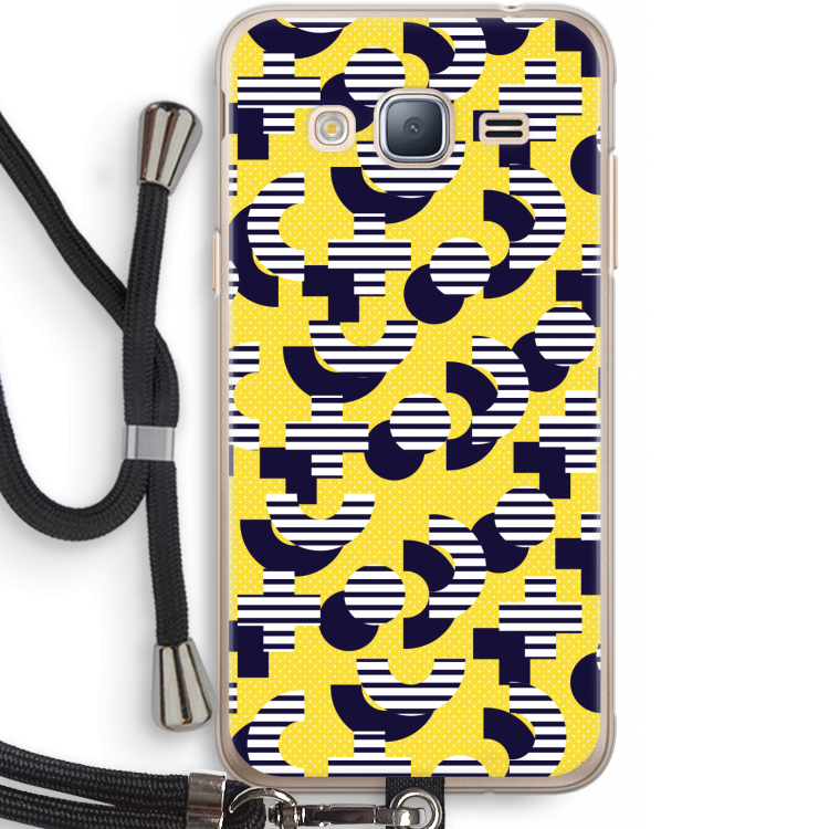 8-bit N°3: Samsung Galaxy J3 (2016) Transparant Hoesje met koord
