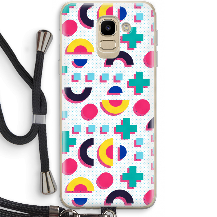 8-bit N°2: Samsung Galaxy J6 (2018) Transparant Hoesje met koord
