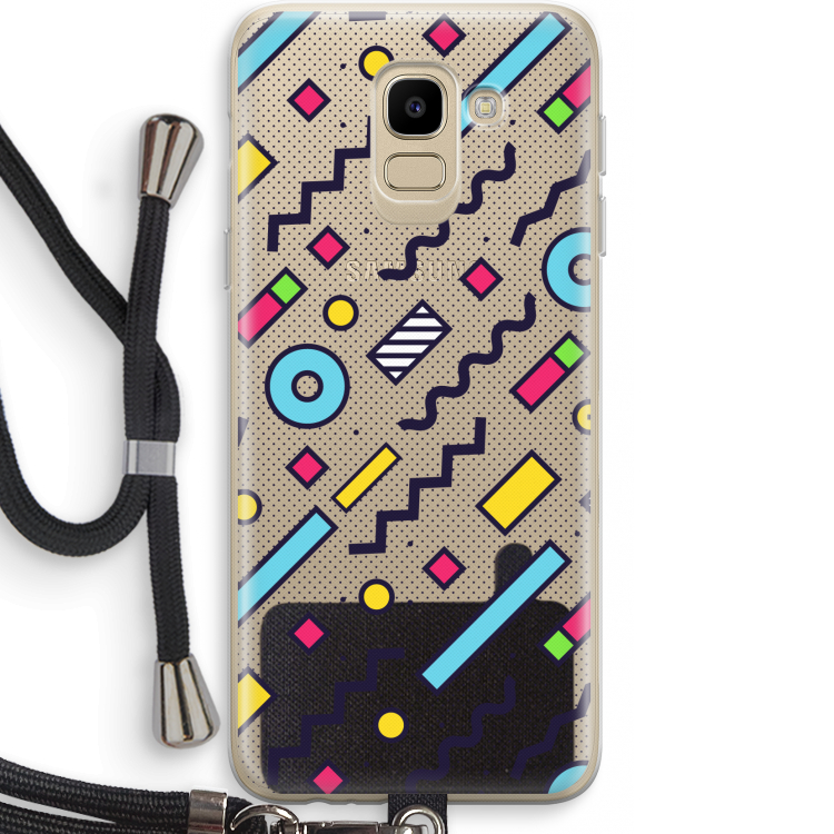 8-bit N°8: Samsung Galaxy J6 (2018) Transparant Hoesje met koord