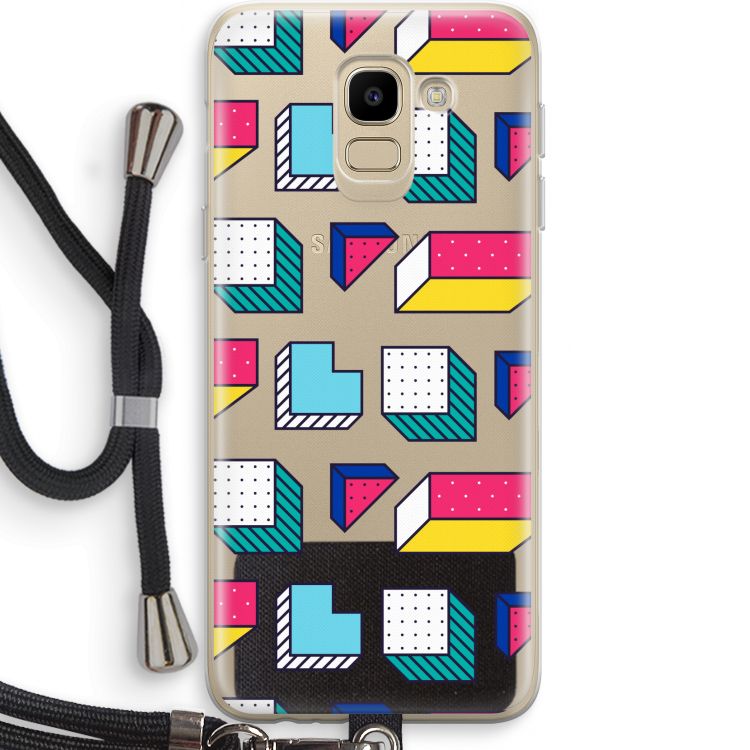 8-bit N°7: Samsung Galaxy J6 (2018) Transparant Hoesje met koord