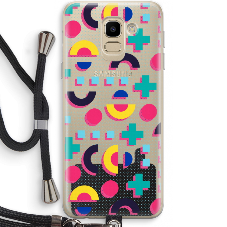 8-bit N°2: Samsung Galaxy J6 (2018) Transparant Hoesje met koord