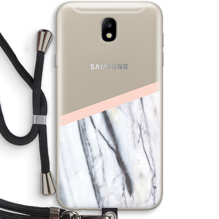 A touch of peach: Samsung Galaxy J7 (2017) Transparant Hoesje met koord