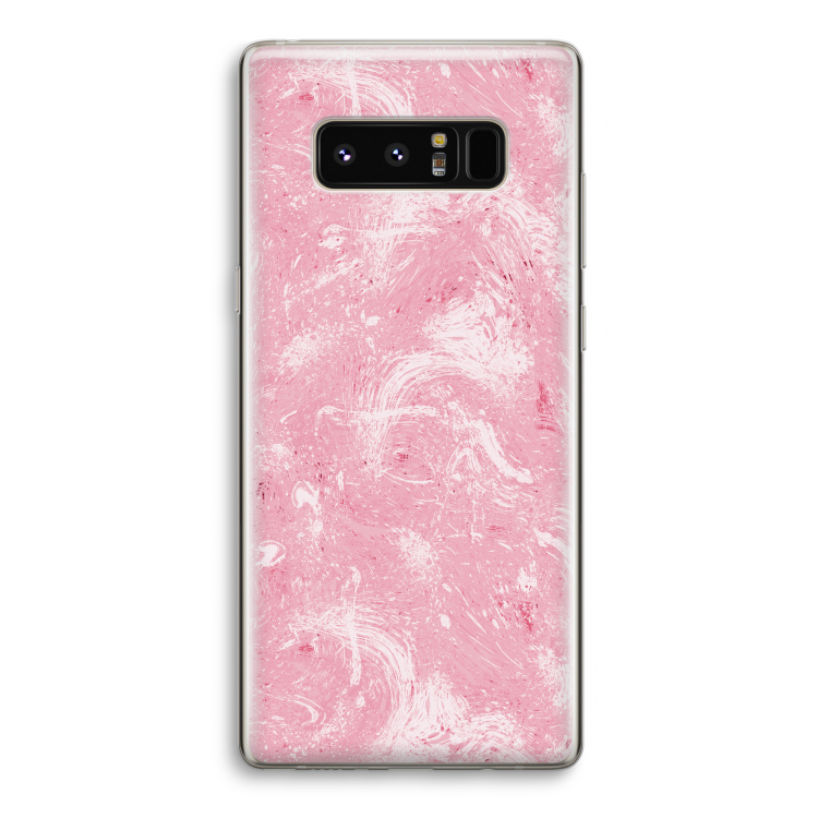 Abstract Painting Pink: Samsung Galaxy Note 8 Transparant Hoesje