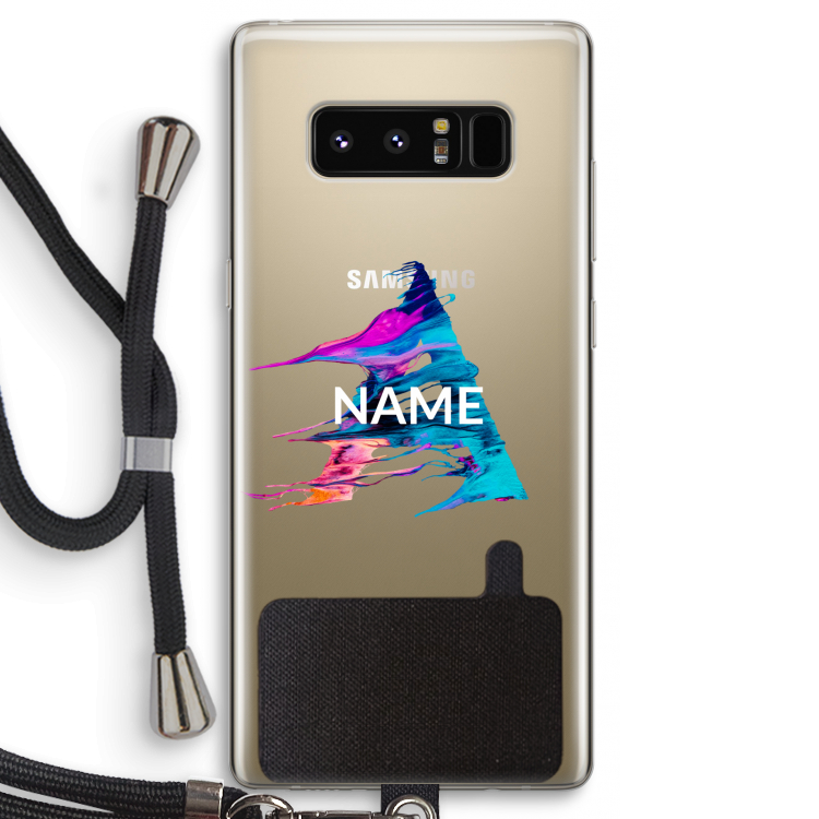 Abstract Spectrum: Samsung Galaxy Note 8 Transparant Hoesje met koord