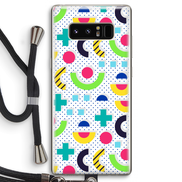 8-bit N°1: Samsung Galaxy Note 8 Transparant Hoesje met koord
