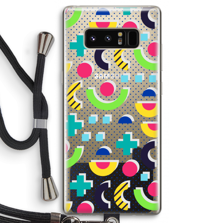 8-bit N°1: Samsung Galaxy Note 8 Transparant Hoesje met koord