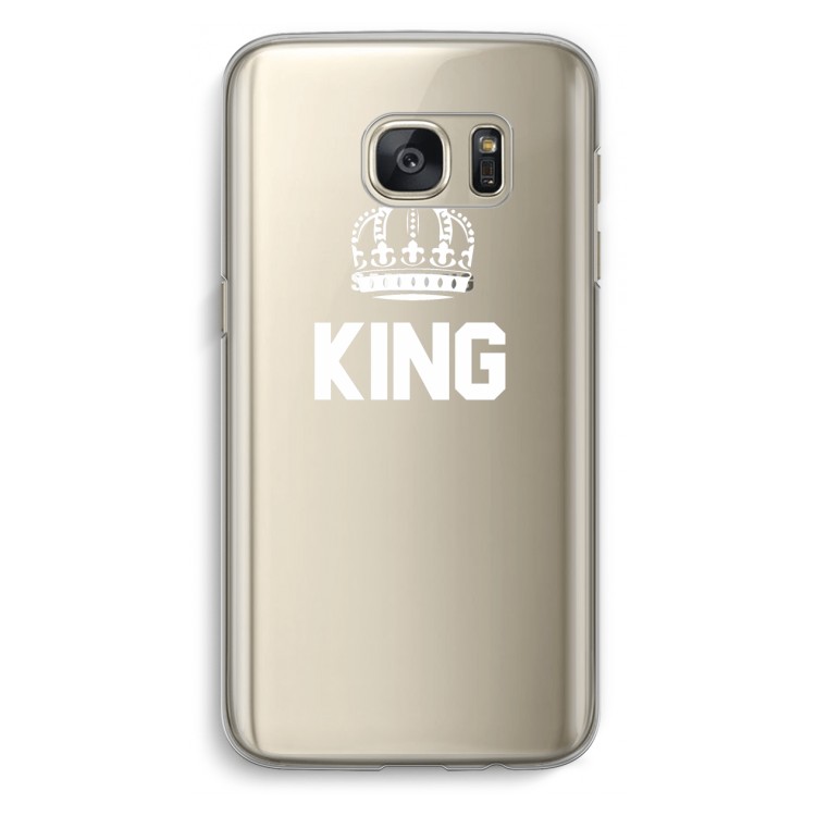 King zwart: Samsung Galaxy S7 Transparant Hoesje