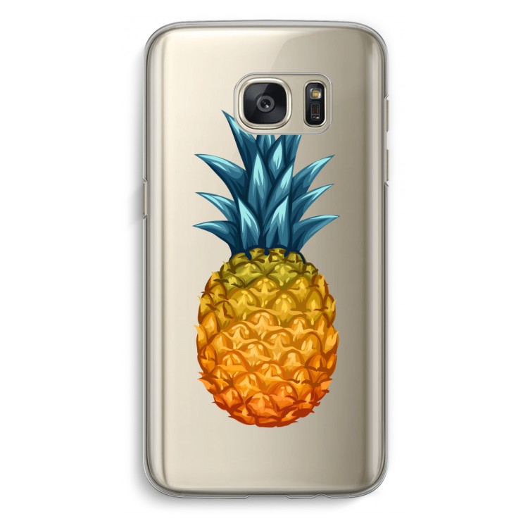 Grote ananas: Samsung Galaxy S7 Transparant Hoesje