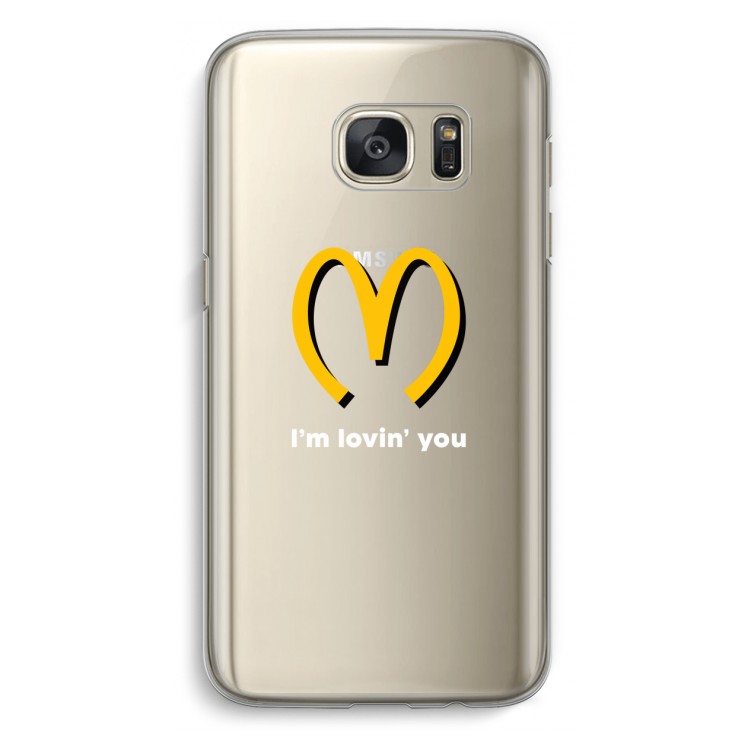 I'm lovin' you: Samsung Galaxy S7 Transparant Hoesje