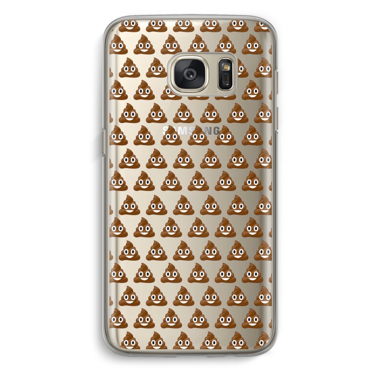 Poop emoji: Samsung Galaxy S7 Transparant Hoesje