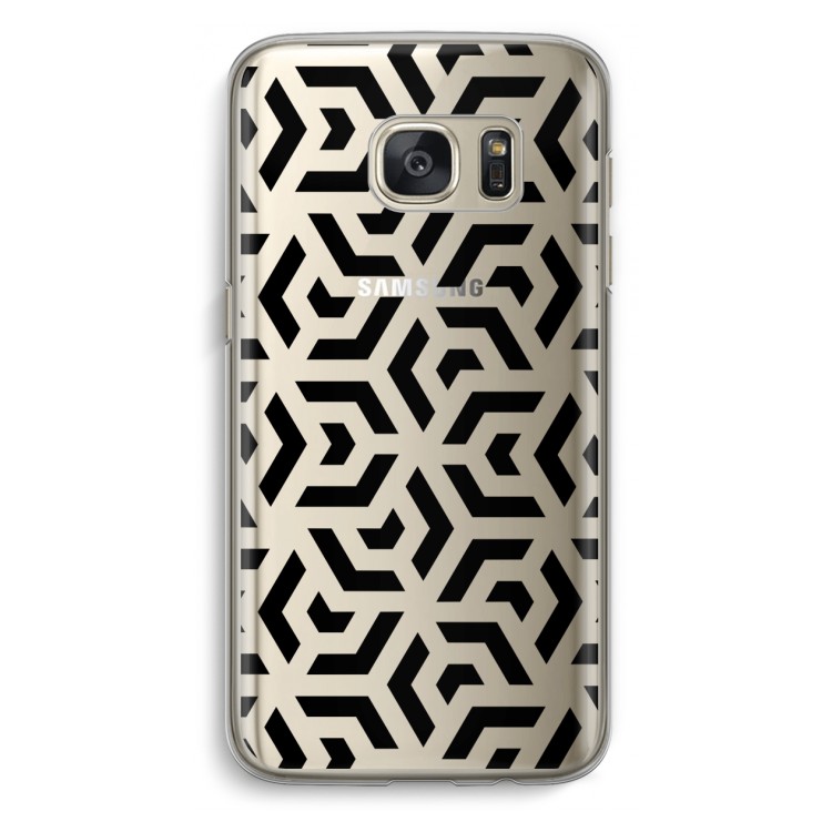 Crazy pattern: Samsung Galaxy S7 Transparant Hoesje
