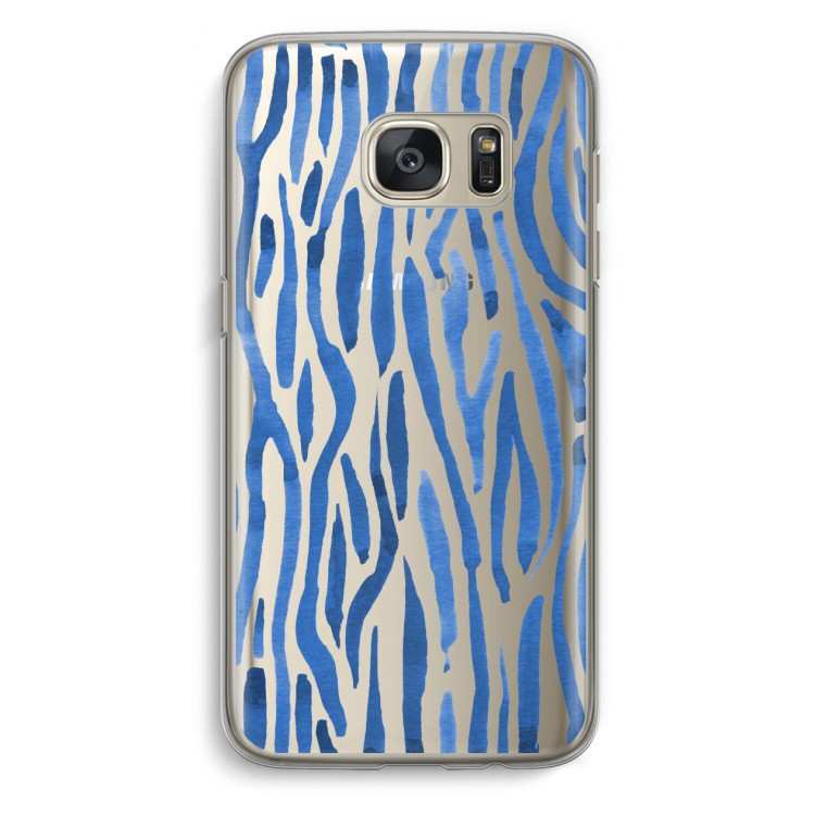 Blauwe nerven: Samsung Galaxy S7 Transparant Hoesje