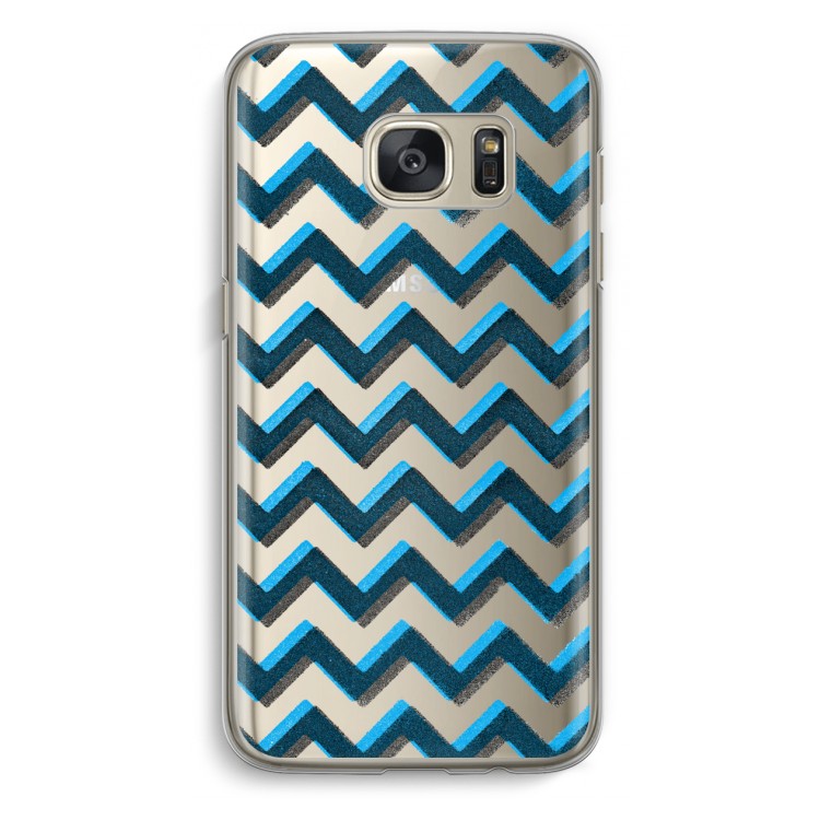 Onderbroken lijn: Samsung Galaxy S7 Transparant Hoesje