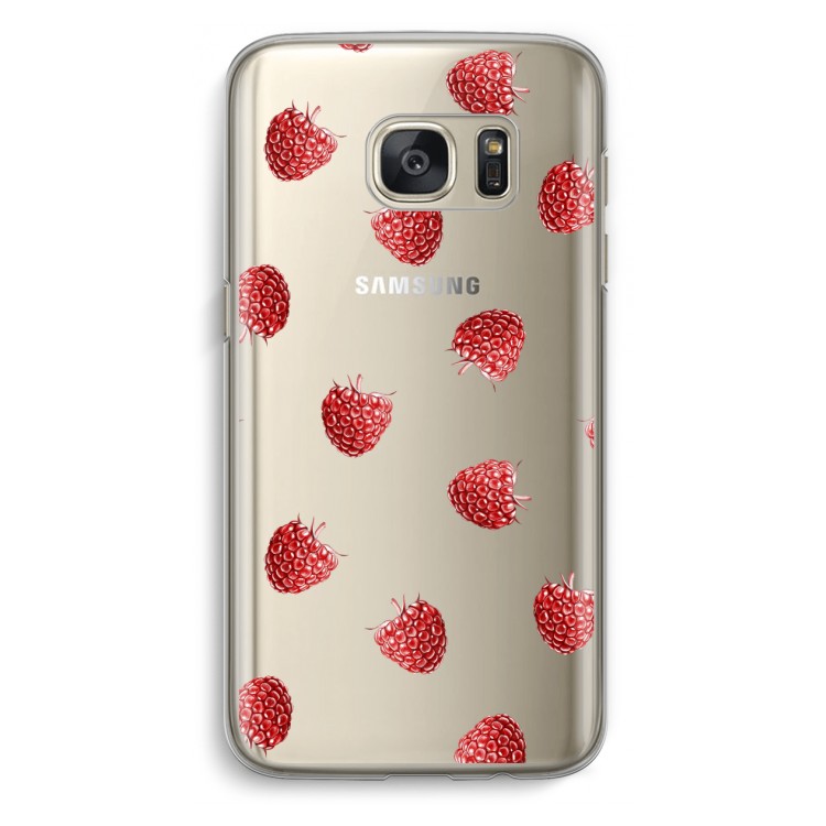 Framboosjes: Samsung Galaxy S7 Transparant Hoesje