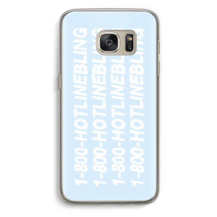 Hotline bling blue: Samsung Galaxy S7 Transparant Hoesje