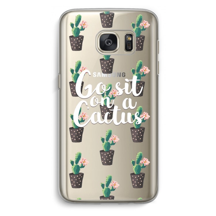 Cactus quote: Samsung Galaxy S7 Transparant Hoesje