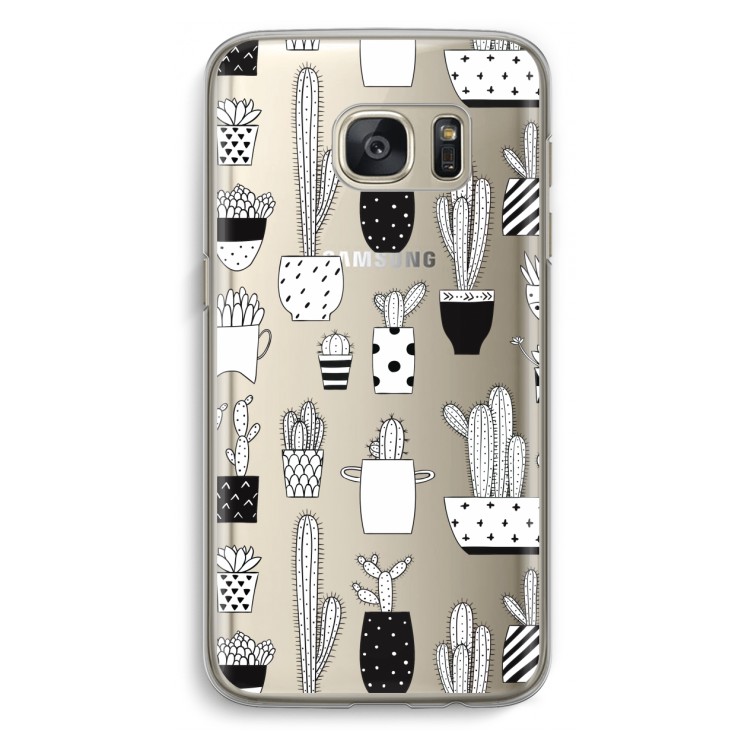 Cactusmotief: Samsung Galaxy S7 Transparant Hoesje