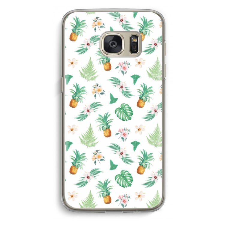 Ananas bladeren: Samsung Galaxy S7 Transparant Hoesje
