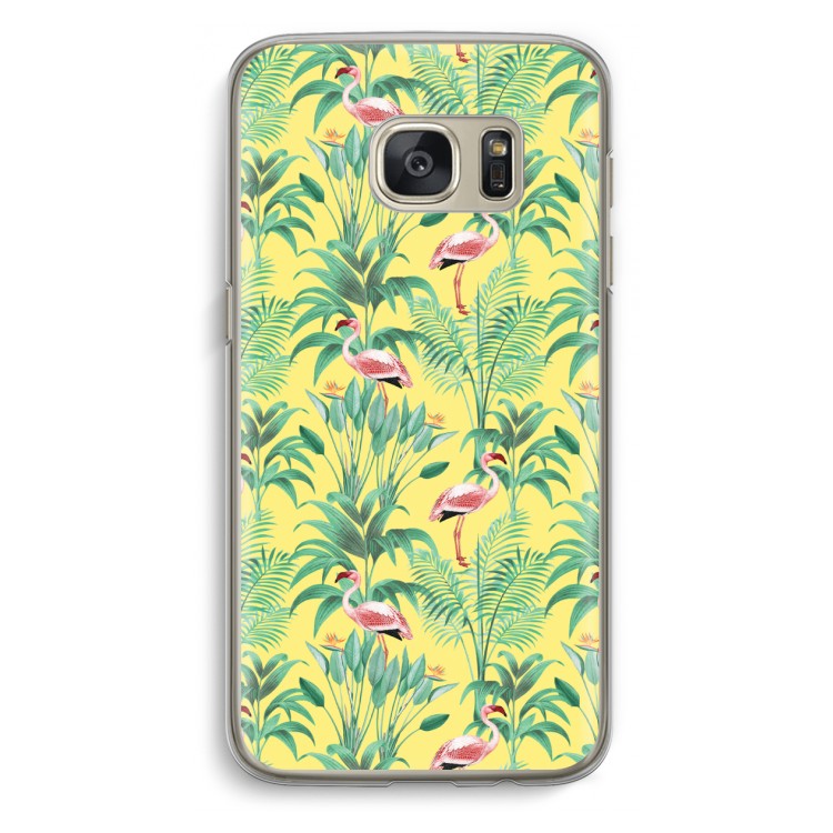 Flamingo party: Samsung Galaxy S7 Transparant Hoesje
