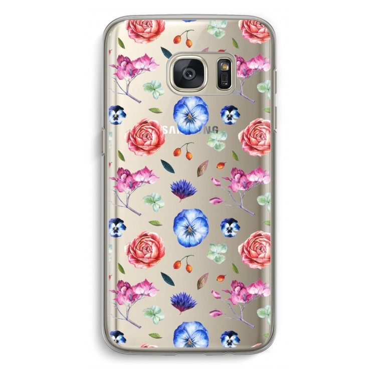 Bloemetjes: Samsung Galaxy S7 Transparant Hoesje
