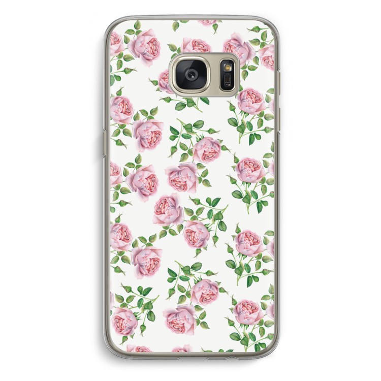 Kleine roosjes: Samsung Galaxy S7 Transparant Hoesje
