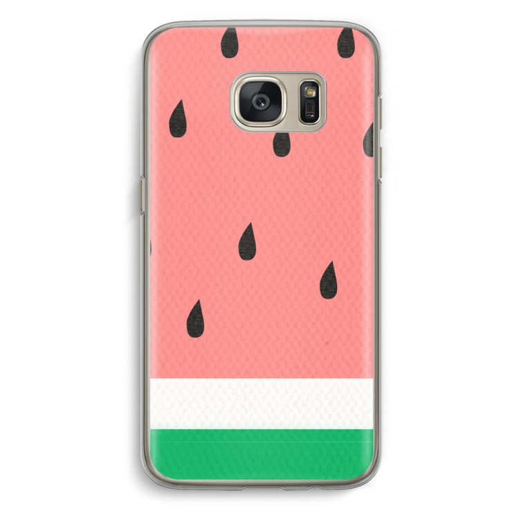 Watermeloen: Samsung Galaxy S7 Transparant Hoesje