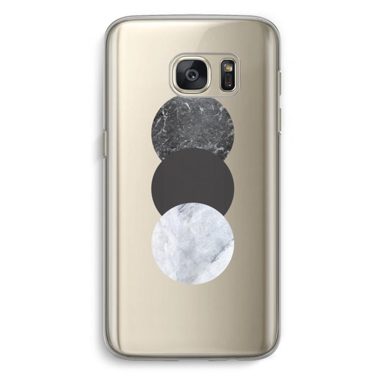 Marmeren cirkels: Samsung Galaxy S7 Transparant Hoesje