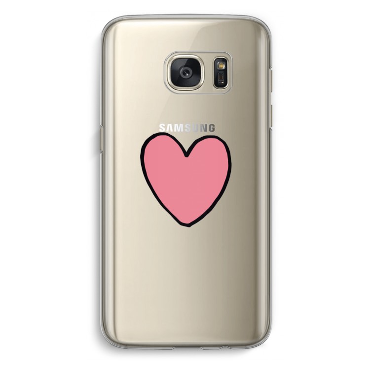 Hartje: Samsung Galaxy S7 Transparant Hoesje