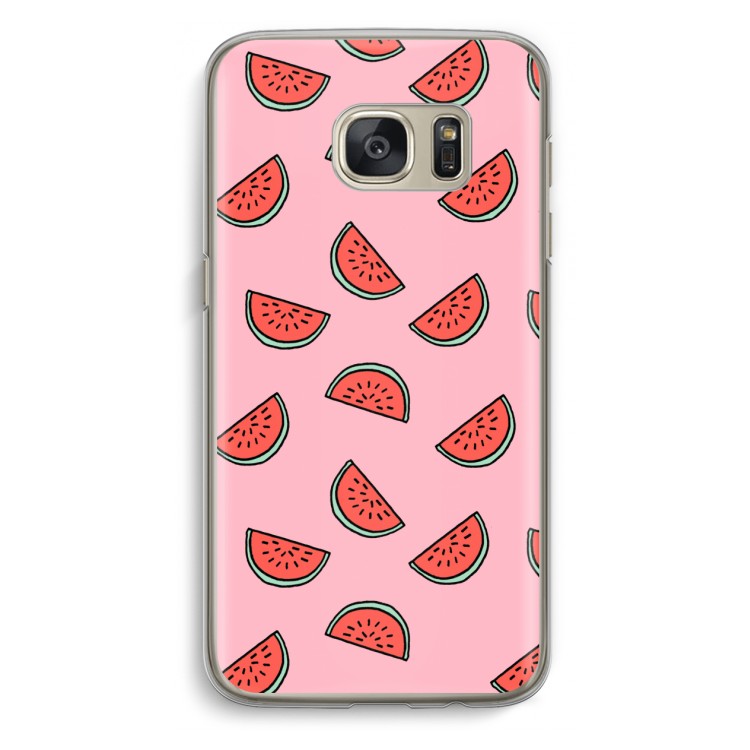Watermeloen: Samsung Galaxy S7 Transparant Hoesje