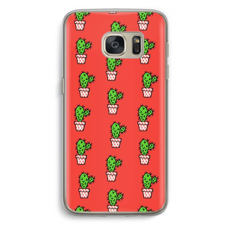 Mini cactus: Samsung Galaxy S7 Transparant Hoesje