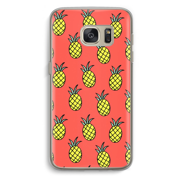 Ananas: Samsung Galaxy S7 Transparant Hoesje