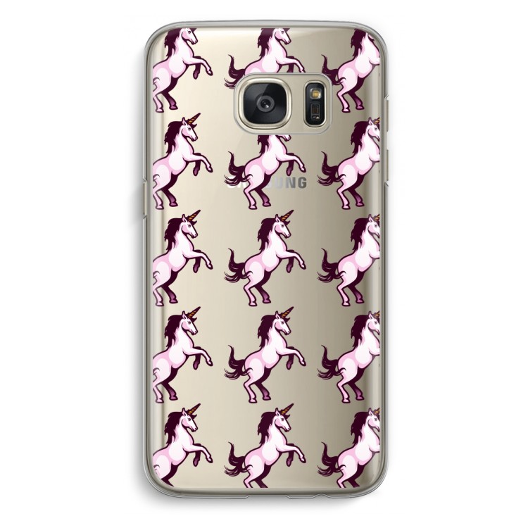 Musketon Unicorn: Samsung Galaxy S7 Transparant Hoesje