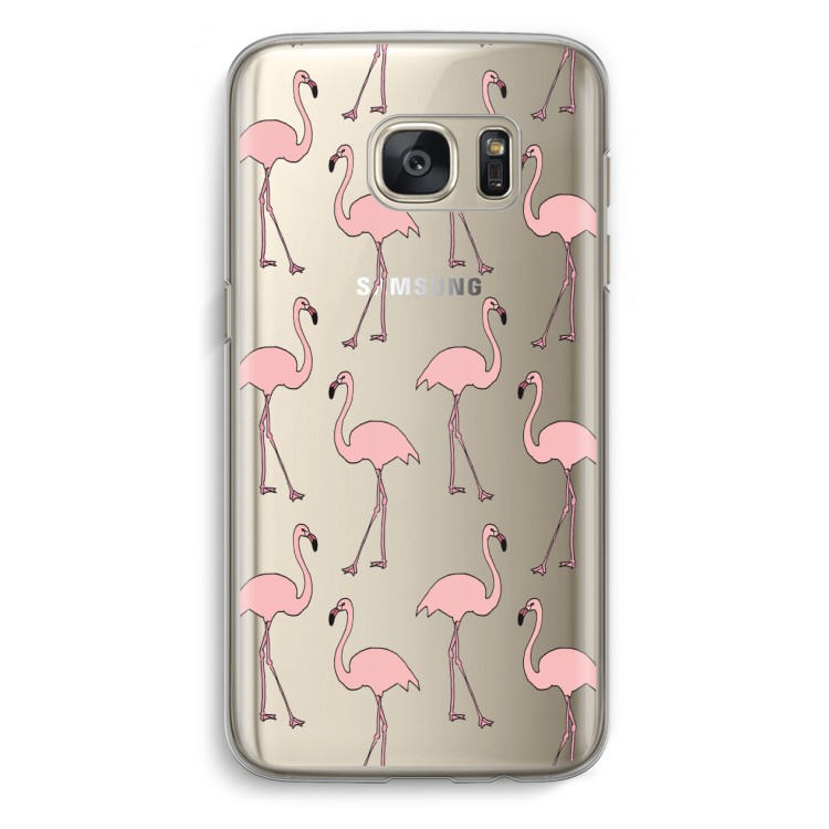 Anything Flamingoes: Samsung Galaxy S7 Transparant Hoesje