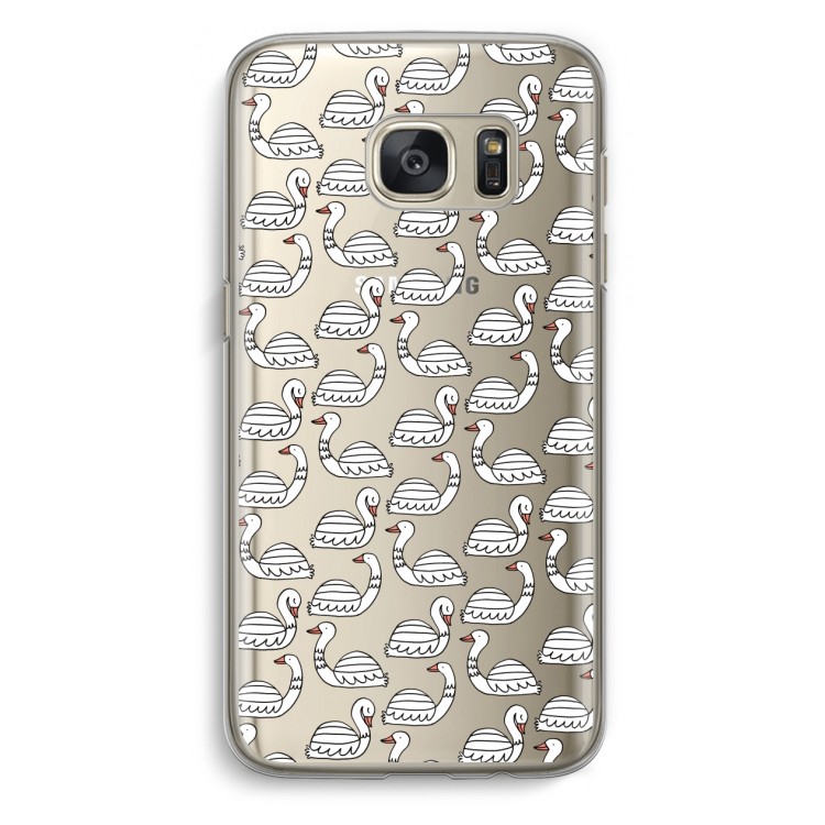 Zwanen: Samsung Galaxy S7 Transparant Hoesje